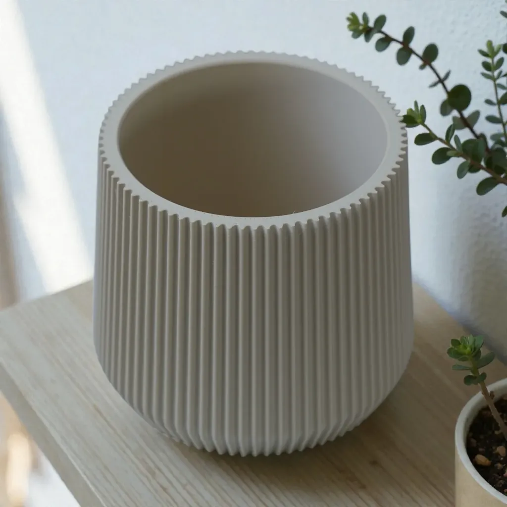 Grand cache-pot d'intérieur - SHANGAI (Natural, 21 cm)